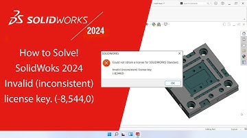 SolidWoks 2024 - Could not obtain a license For SOLIDWORKS Standard license key. (-8,544,0)