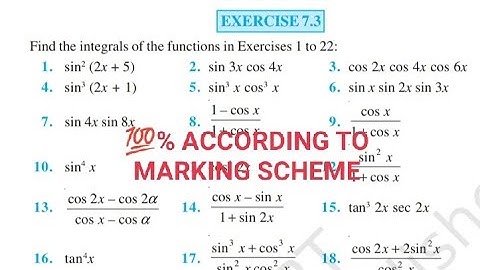 Exercise 7.3 class 12 maths