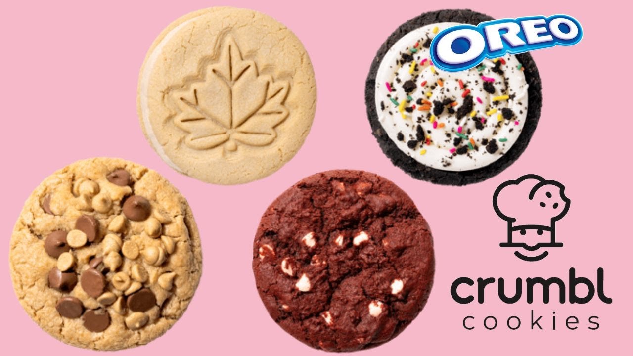 Crumbl Cookies 4/15/24 Maple Cream Sandwich, Birthday Cake Oreo, Red Velvet, PB Chocolate Chip