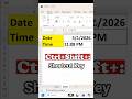 Date and Time Shortcut Key in Excel 🔥🔥 | Excel Shortcut Keys 🔑 #excel #tips #excelshorts #shorts