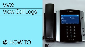 VVX: How to View Call Logs | HP Support