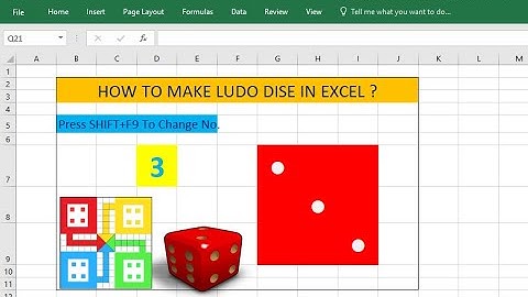 MAKE LUDO GAME DICE IN EXCEL | EASY STEPS  | WITHOUT VBA | BE CREATIVE