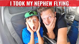 ON LUFTHANSA: TRICKING MY NEPHEW INTO HIS FIRST FLIGHT!