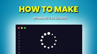 I Created a STUNNING CSS Spinning Loader in Minutes