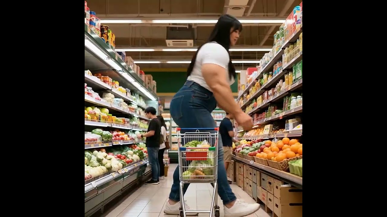 Grocery haul with biceps—impressed? Tell me your take! 🥦😎