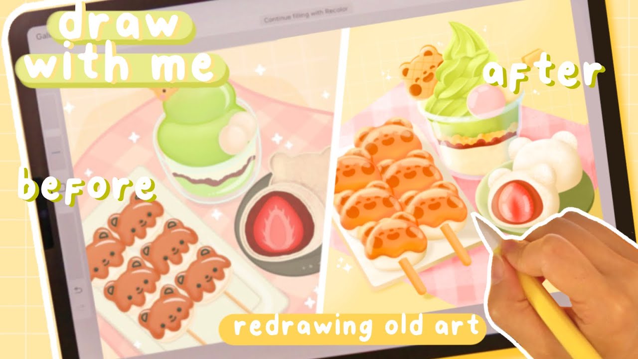 Draw With Me Redrawing My Old Art - Ipad & procreate cute digital art ...
