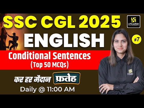 SSC English Classes 2025 | Conditional Sentences | SSC Foundation 2025 | SSC English Pratibha Ma'am