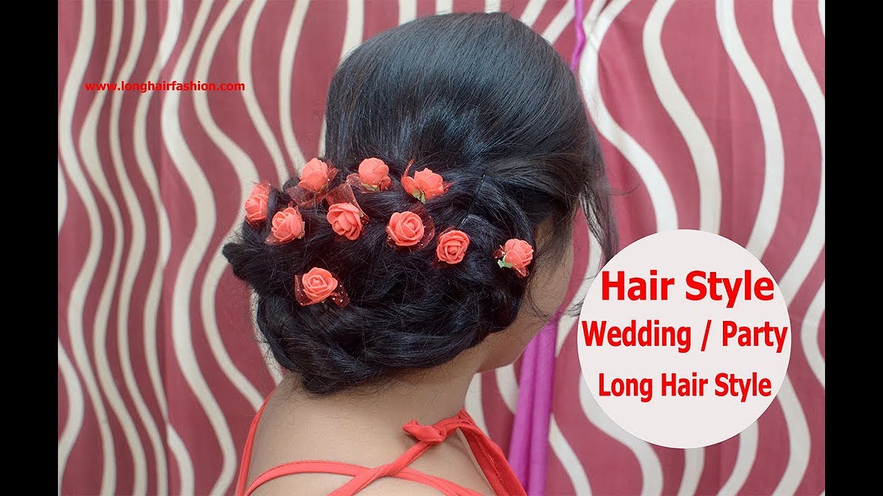 Beautiful Hairstyle For Wedding Party Function Long Hair Style For  beautiful-hairstyle-for-wedding-party-function-long-hair-style-for