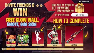 How to complete Invite & Win event in 10 Mins free fire max | Garena free fire max