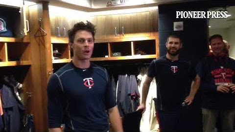 Video: Paul Molitor awards the game ball to rookie Max Kepler after his first big-league hit for #MN