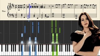 Lana Del Rey - High By The Beach - Piano Tutorial + Sheets chords