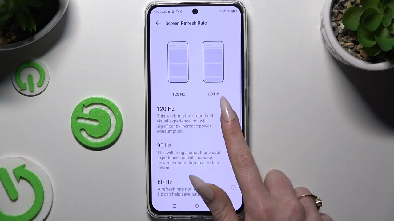 Как изменить частоту обновления экрана в INFINIX Hot 50 Pro