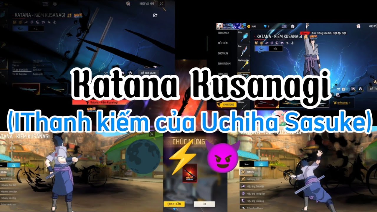 Test Skin Katana Kusanagi (Kiếm của Sasuke) cực xịn😱🎇 | Free Fire ...