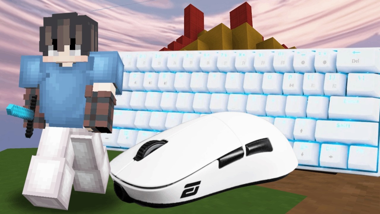 Solo Bedwars | Keyboard & Mouse Sounds (New Mouse)