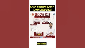 khan sir ssc cpo batch launched #khangs #khansirmotivation #ssccgl #ssccpo #sscchsl