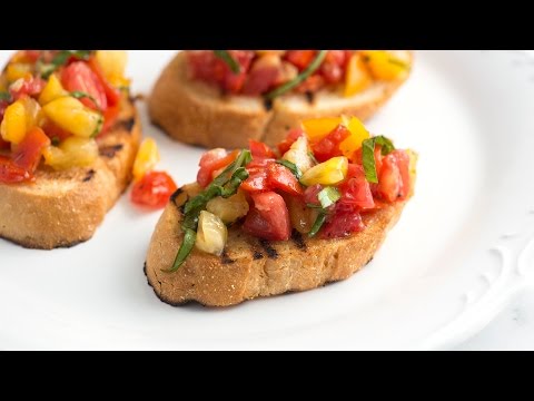 How to Make Fresh Homemade Tomato Bruschetta - Easy Tomato Bruschetta Recipe