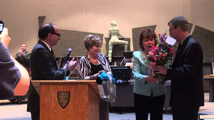 Ottawa City Councillor Jan Harder receives the fir...