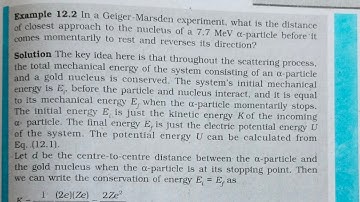 In a Geiger Marsden experiment what is the distance of the closest approach to the nucleus of