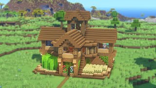 Minecraft : How To Build Large Wooden Survival House Tutorial by Heyimrobby 26,605 views 2 years ago 20 minutes