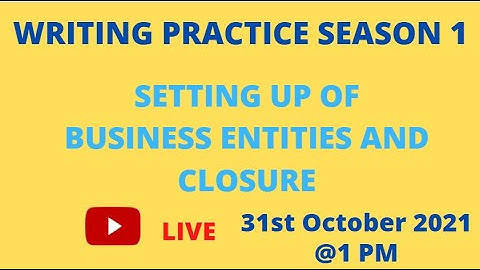 FREE WRITING PRACTICE SESSION - CS EXECUTIVE | SETTING UP OF BUSINESS ENTITIES & CLOSURE |MODULE 1