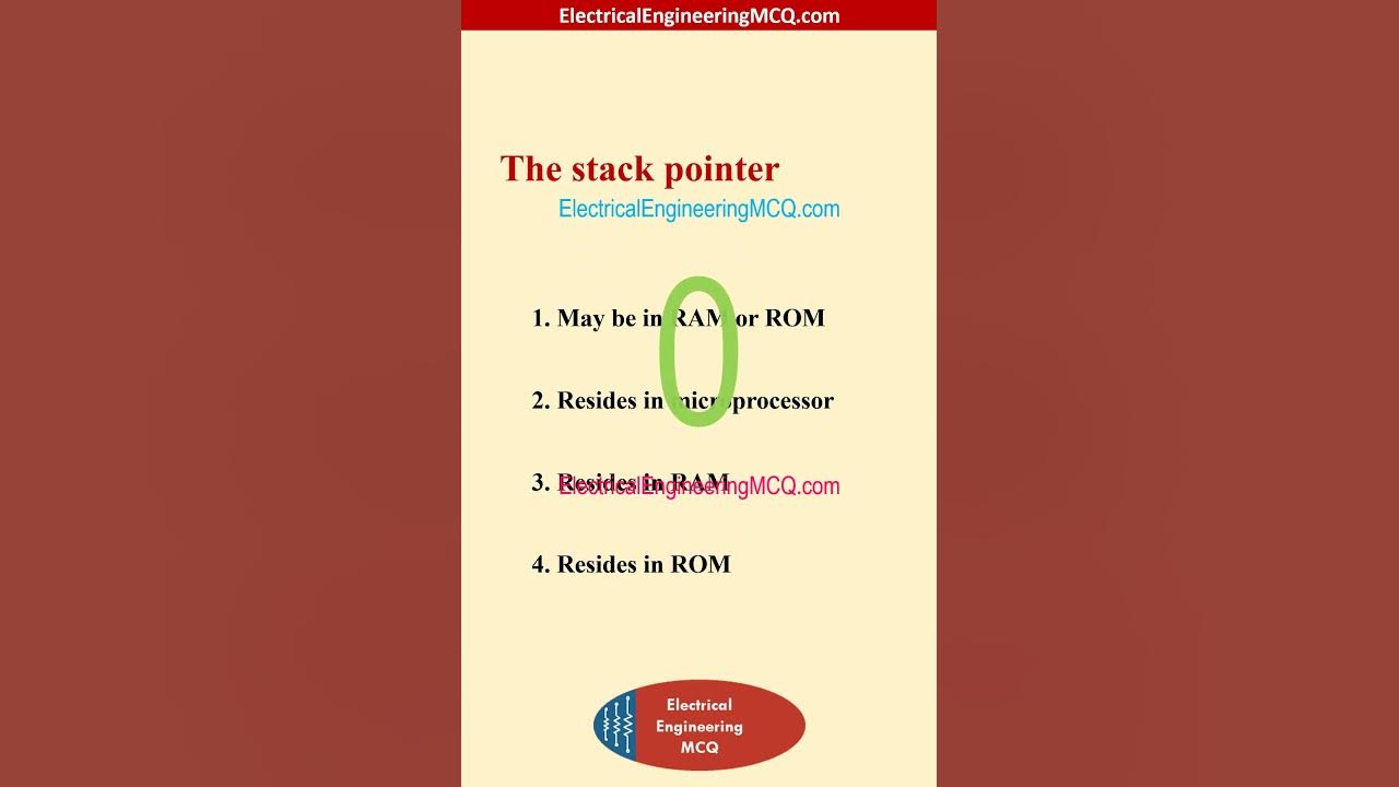 The stack pointer Electrical Engineering MCQ YouTube
