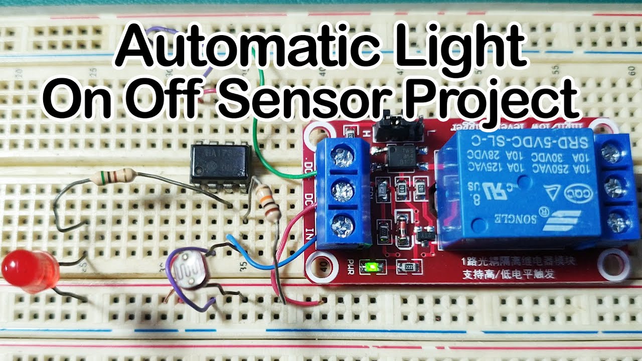 Automatic light on off sensor project - YouTube