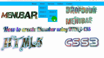 How to create menubar using html & css || Menubar / Dropdown Menubar || Web Design.