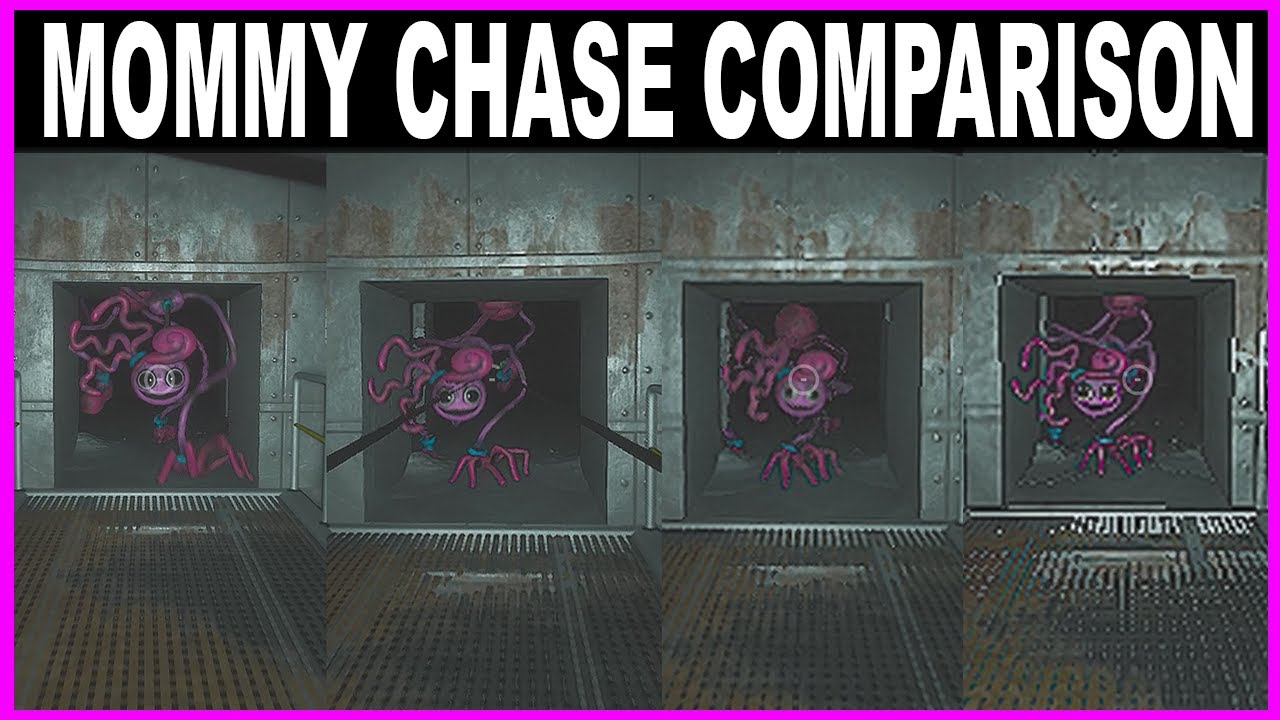 Poppy Playtime: Chapter 2 Scary Mommy Long Legs Chase Different Graphics Settings Comparison