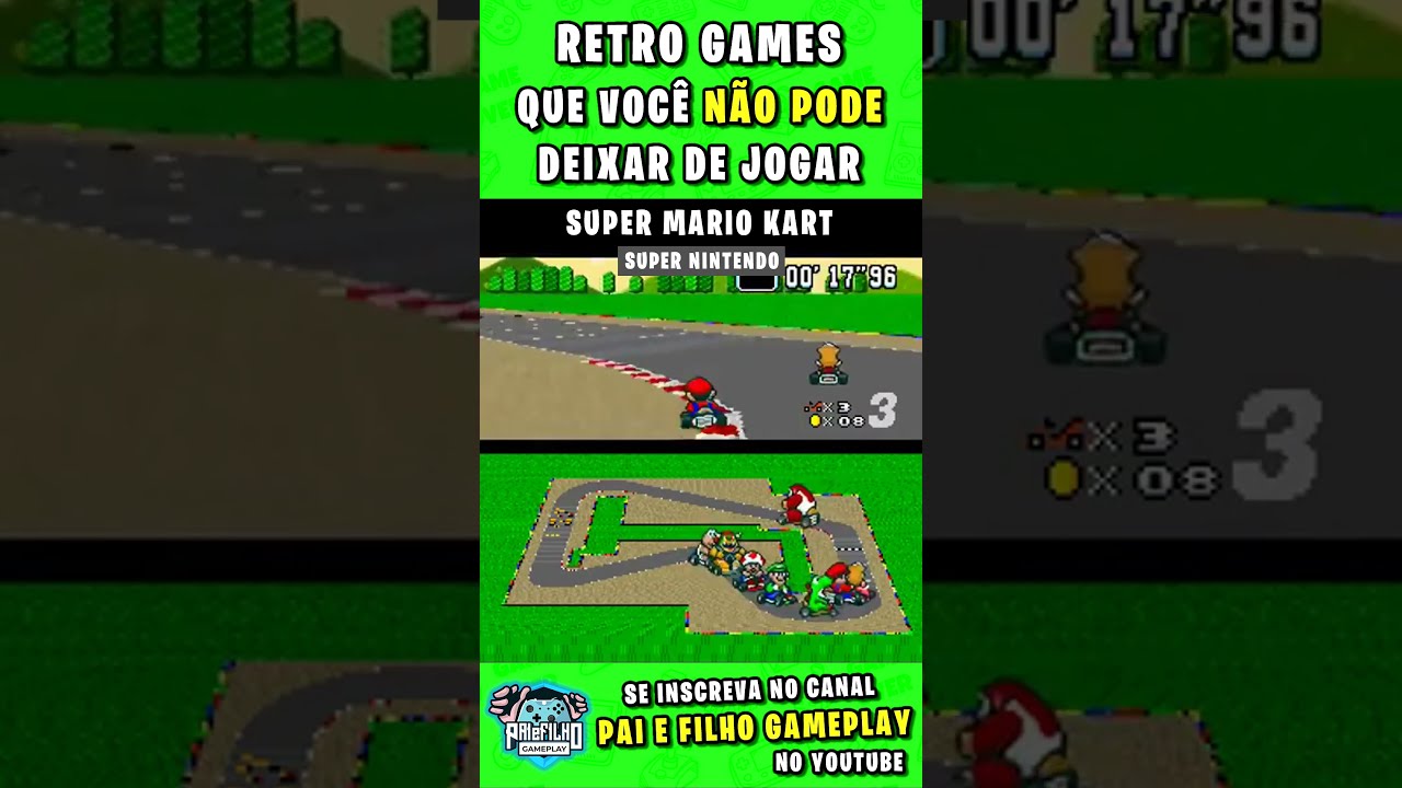 E quem nunca jogou SUPER MARIO KART do Super Nintendo? RETRO GAMES #14  #Shorts 