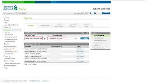 Standard Chartered Bank (SCB) Payment Flow - Internet Banking