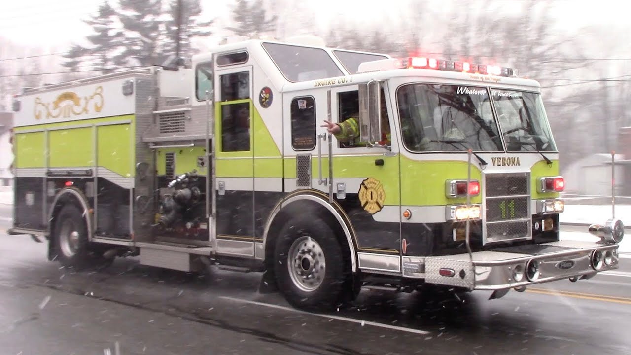 Verona Fire Department Engine 11 Responding 12919 YouTube