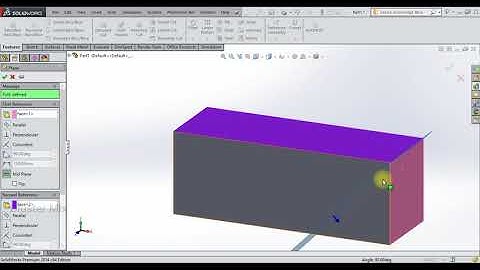 DATUM PLANE IN SOLIDWORKS
