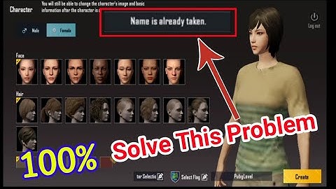 How to solve name is already taken on pubg game | name is already taken pubg problem