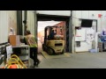 loading the truck using forklift