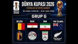🔥 2026 Dünya Kupası Grup G Analizi! Kim Çıkacak?