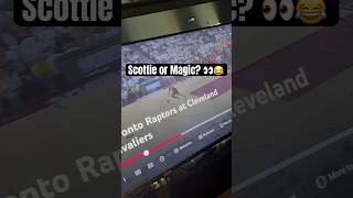 Scottie or Magic? 👀😂#nba #basketball #raptors #nbaplayoffs #scottiebarnes #foryou #ytclips #sports