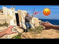 Angry russian attacks us  crazy parkour escape  mallorca chase pov 