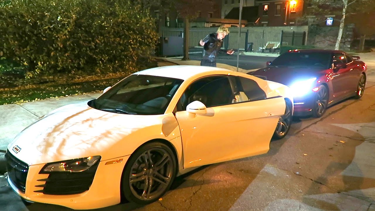 REAR ENDED AUDI R8!! - YouTube