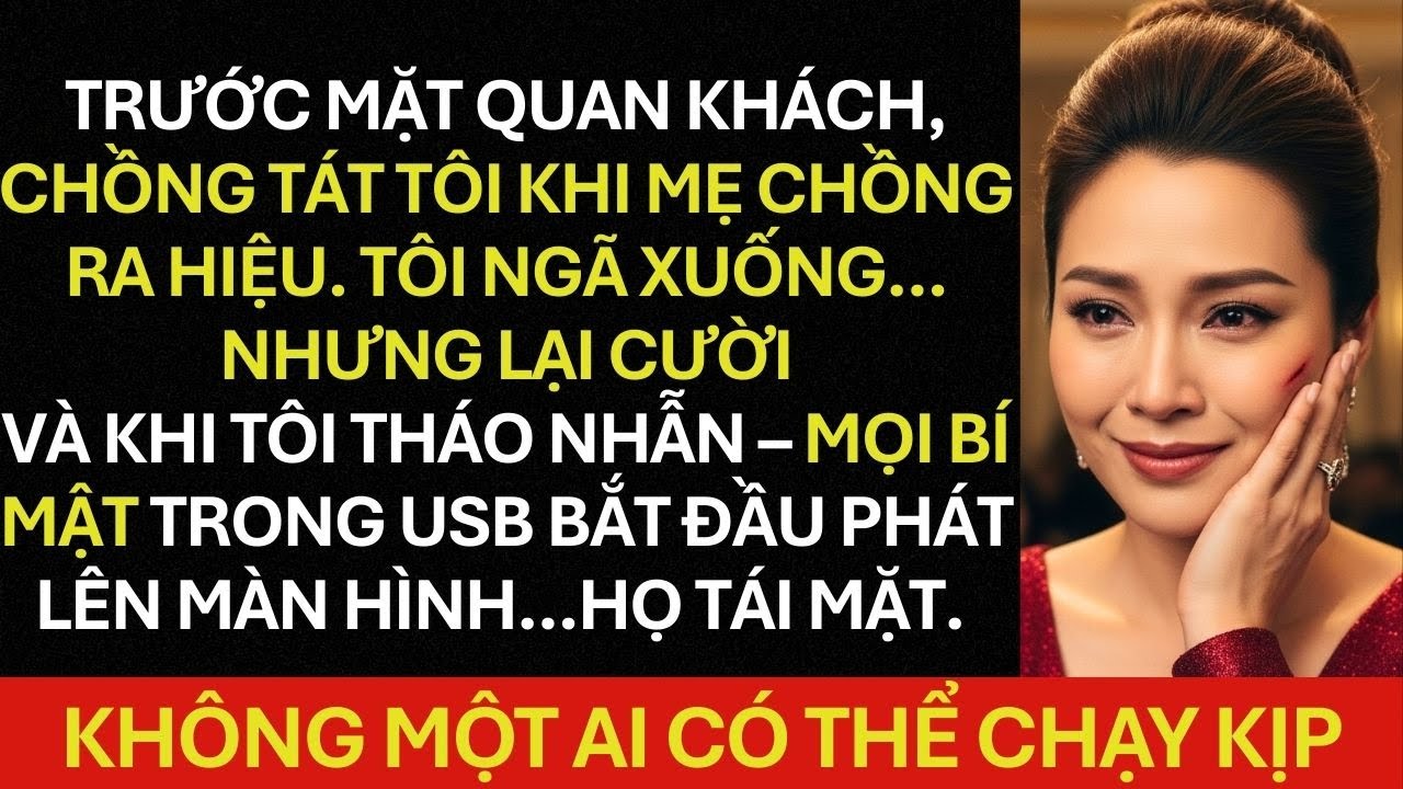 Chồng TÁT TÔI giữa TIỆC 5 năm để giành tài sản – tôi THÁO NHẪN, phơi bày TẤT CẢ bí mật của họ