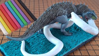 BATTLE BETWEEN TITANOBOA AND ALLOSAURUS WITH CLAY/PLASTILINA. End of Oak street 2026.