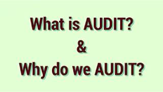 What is Audit Why do we Audit