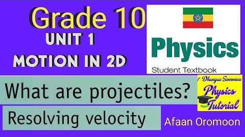 Physics 10   Unit 1 Motion in 2D  1.1 projectile motion  What are projectiles    Resolving velocity