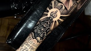 Vídeo completo, fazendo a Tattoo de nossa senhora Aparecida