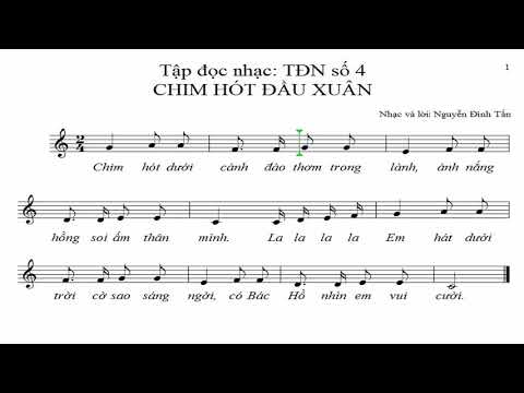 Video Tập đọc nhạc số 4 lớp 8 | Chim hót đầu xuân | TĐN số 4... - youtube