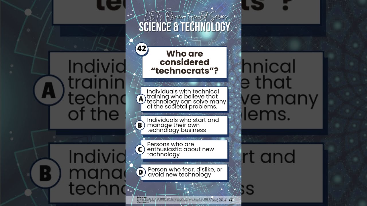 Q42: Science &Technology | LET's Review GenEd
