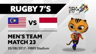 KL2017 29th SEA Games | Men's Rugby 7's - MAS 🇲🇾 vs INA 🇮🇩 | 20/08