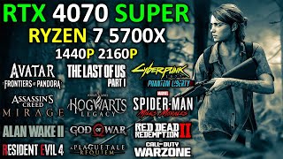 RTX 4070 SUPER + RYZEN 7 5700X | Test in 20 Games | Ray Tracing & DLSS 3 | 1440p - 4K | 2024