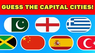 Guess The Capital City From The Flag | Country Flag Quiz | 40 Questions🧠🌎🤔