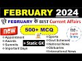 February 2024 monthly current affairs best 500 mcq detailed   february 2024 monthly current affairs