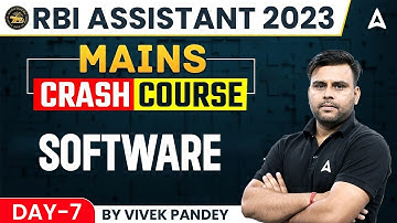 RBI Assistant 2023 | RBI Assistant Mains Crash Course ( Software ) by Vivek Pandey